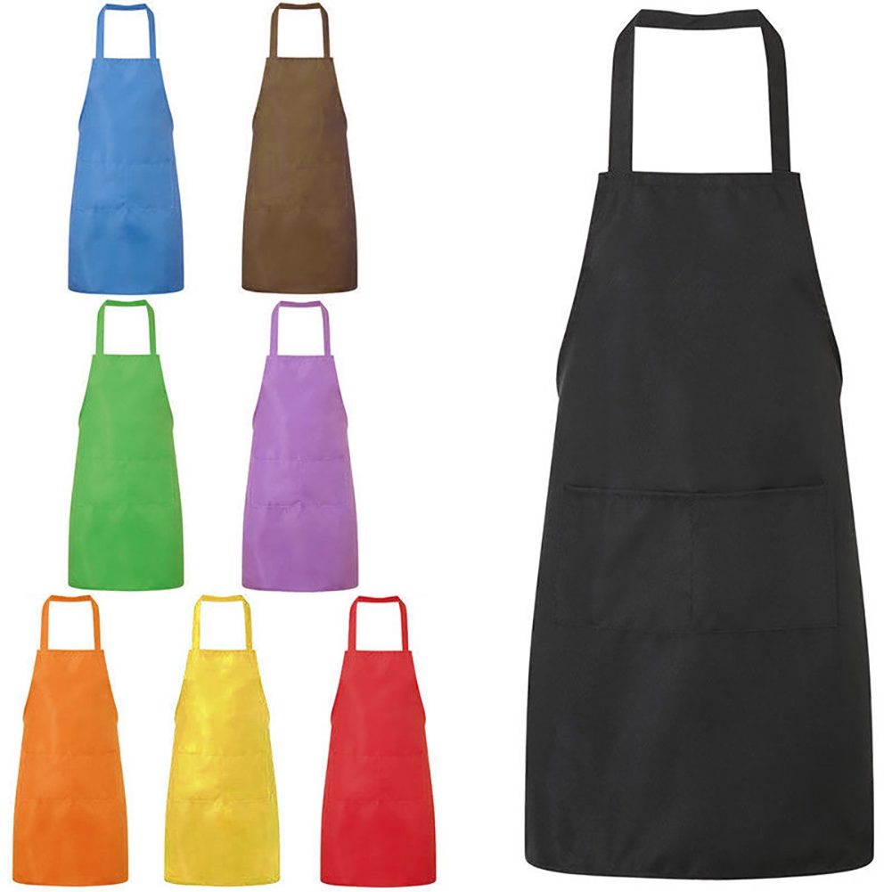 Conditiclusy Solid Color Oil-resistant Restaurant Home Kitchen Cooking Protective Apron